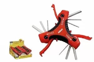 Rolson Folding Triangle Hex Key Set, 9 Pieces