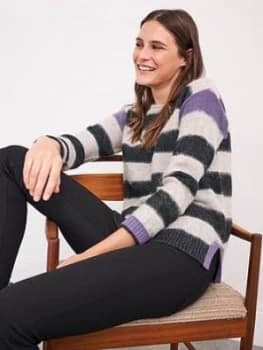 White Stuff Fluid Stripe Jumper - Grey