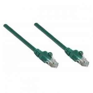 Intellinet Network Patch Cable Cat6 10m Green Copper U/UTP PVC RJ45 Gold Plated Contacts Snagless Booted Polybag
