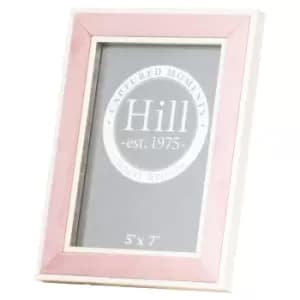 Silver Edged Pink Velvet 5X7 Photo Frame