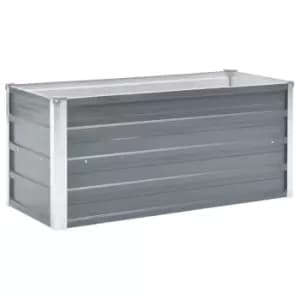 Vidaxl Garden Raised Bed Galvanised Steel 100x40x45cm Grey