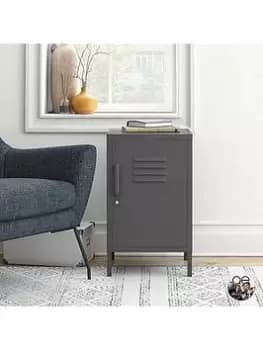 Queer Eye Bradford Metal Locker End Table - Grey