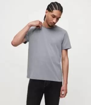 AllSaints Mens Bodega Crew T-Shirt, Aged Blue, Size: M