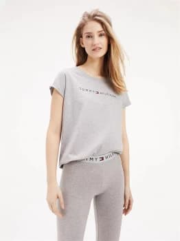 Tommy Hilfiger Womens Tommy Original Short Sleeve T-Shirt - Grey Heather - S