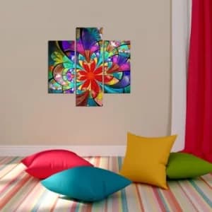 3MDF-053 Multicolor Decorative MDF Painting (3 Pieces)
