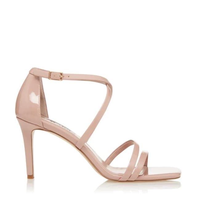 Dune Light Pink 'Musical' Mid Stiletto Heel Ankle Strap Sandals - 3