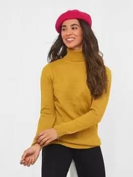 Joe Browns Relaxing Roll Neck Jumper -ochre, Ochre, Size 12, Women