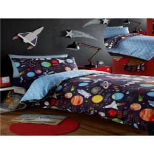 Planets Single Bed Duvet cover and 1 Pillowcase Bed Set Bedding Boys