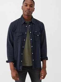 Calvin Klein Jeans Modern Western Long Sleeved Shirt - Black