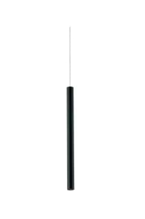 Oboe Integrated LED Slim Aluminium Pendant, Black, 3000K