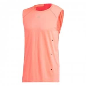 adidas Mens Running Adizero Heat. Rdy Tank Top - Signal Pink