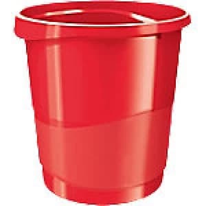 Rexel Waste Bin Choices Red 14 L Polypropylene 25.8 x 28.5 x 32.2 cm