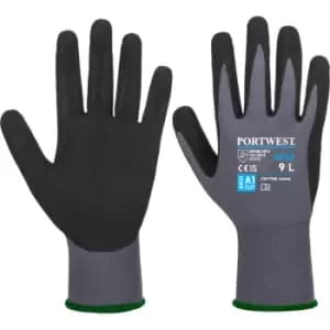 Portwest Dermiflex Aqua Water Repellent Gloves Grey/ Black M