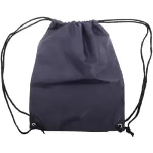 Shugon Stafford Plain Drawstring Tote Bag - 13 Litres (Pack of 2) (One Size) (Navy Blue) - Navy Blue