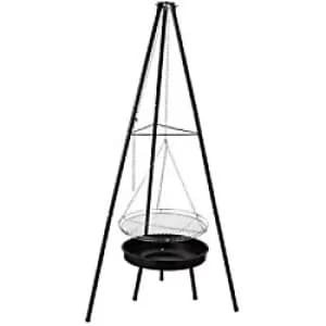 Outsunny BBQ Grill 01-0566 Iron Black