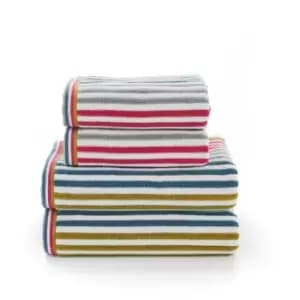 Deyongs Hanover Stripe Towels Magenta - Bath, Cotton, Striped - Multi