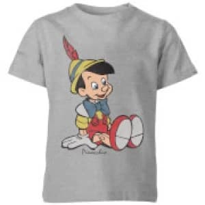 Disney Pinocchio Classic Kids T-Shirt - Grey - 11-12 Years