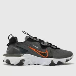 Nike React Vision Trainers In Black & Orange