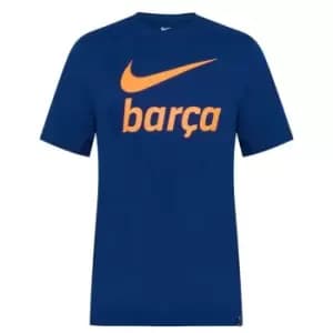 Nike Barcelona Swoosh T Shirt Mens - Blue