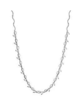 Jon Richard Jon Richard Bridal Pave Wave Leaf Collar Necklace