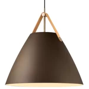 Strap 48cm Dome Pendant Ceiling Light Beige, E27