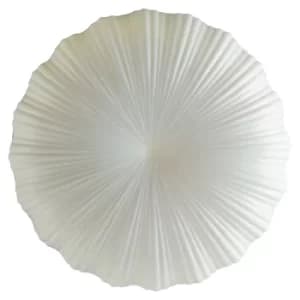 SPRING LED Patterned Glass Flush Ceiling Light White 6600lm with Remote Control CCT WIFI 76cm