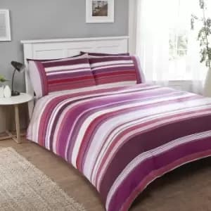 Single Duvet Cover Set Flannelette Stratos Mulberry Bedding Bed Quilt Set