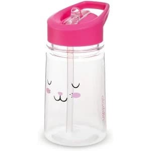 Aladdin Zoo Flip & Sip Water Bottle 0.35L Bunny Clear