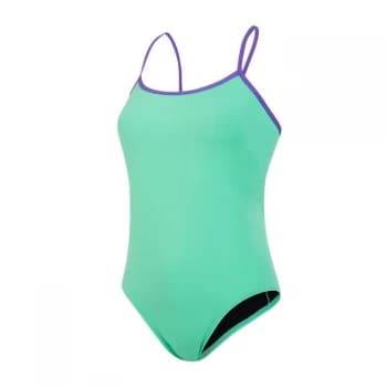 Speedo Tieback Swimsuit Ladies - Green Glow/Vio