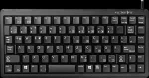 USB PS2 QWERTY German Keyboard Black