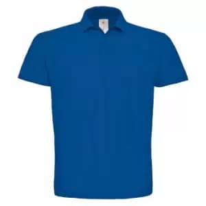 B&C ID.001 Mens Short Sleeve Polo Shirt (M) (Royal)