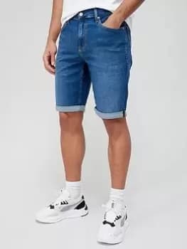 Calvin Klein Jeans Slim Fit Denim Shorts - Medium Denim, Denim Medium, Size 30, Men