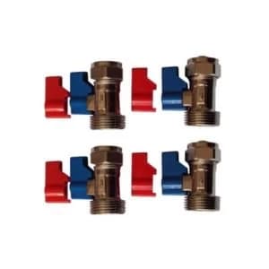 Plumbsure Brass Tap Isolation Valve Thread34 Pack of 4