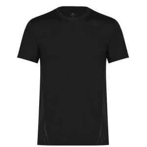 adidas Mens Aeroknit 3-Stripes T-Shirt Slim - Black
