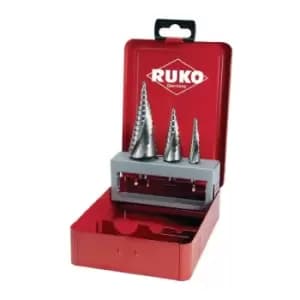 Jeu de forets etages D. 4-12/4-20/4-30 mm HSS a goujures helicoidales 3 pieces c