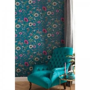 Botanical Songbird Wallpaper