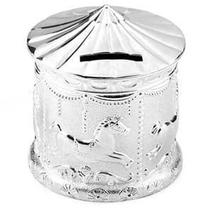 Bambino Silver Plated Carousel Money Box