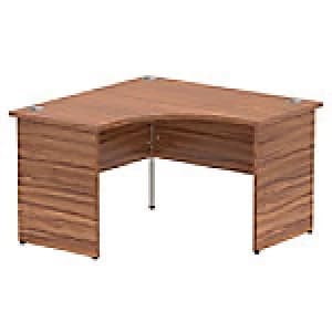 Impulse 1200 Corner Desk Panel End Leg Desk Walnut