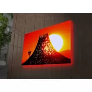 4570DACTBURN-004 Multicolor Decorative LED Lighted Canvas Painting