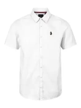 Luke 1977 Yoko Short Sleeve Linen Shirt - White Size M Men