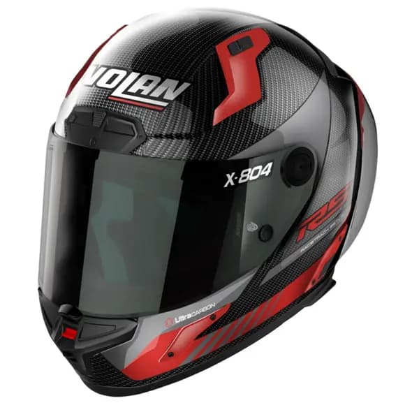 Nolan X-804 RS Ultra Carbon Hot Lap 013 Red Full Face Helmet Size 2XL