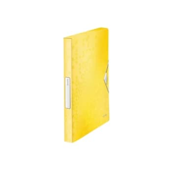 WOW Box File Polypropylene 250 Sheet Capacity Spine Width 30 MM A4. Yellow - Outer Carton of 5