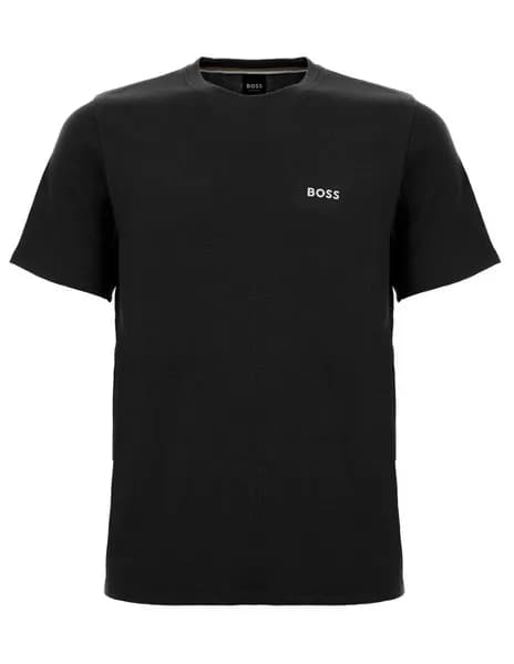 BOSS Bodywear Lounge Waffle Cotton-Blend Jersey T-Shirt - S Black Underwear and Nightwear male 50480834-001 S