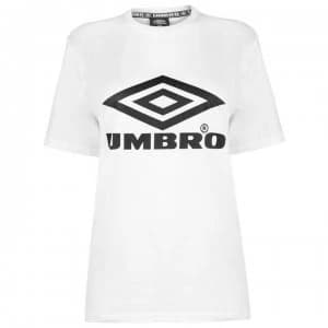 Umbro Umbro Womens Boyfriend T-Shirt - White/Black