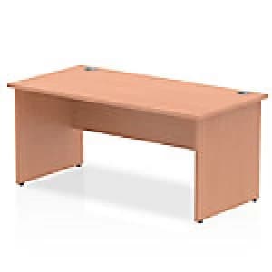 Impulse Panel End 1600 Rectangle Desk Beech