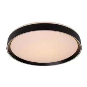 Nuria Modern Flush Ceiling Light - Ø50cm - LED Dim. - 1x36W 2700K - 3 StepDim - Black
