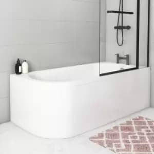 Jersey J Shaped Right Hand Bath with Bath Panel - 1700mm x 750mm