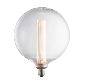 Accessory Clear Glass & Brass Effect Plate Bulb IP20 - E27