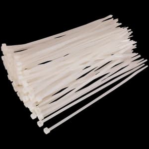 Genuine SEALEY CT20048P100W Cable Tie 200 x 4.8mm White Pack of 100