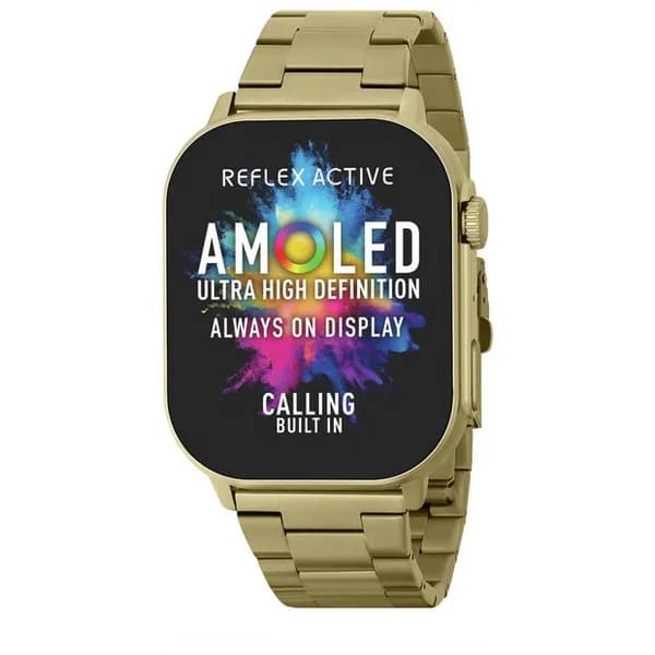 Reflex Active XL Gold Coloured Strap Calling Smart Watch
